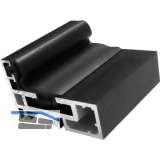 Zargenprofil AL-Basis-D schwarz matt eloxiert