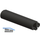 Zargengummi XL AL-EPDM-B-XL Kunststoff schwarz