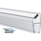 REHAU Magnetprofil 180� f�r 6 - 8mm, mit Anschlag, 2010mm,Kunststoff transparent