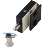 DORMA-Glas Feststellriegel 12.318 mit Bodenbuchse f�r 8-10mmGlas, schwarz matt