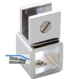 Glashalter SBA eckig, offen, verstellbar