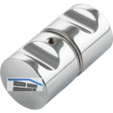 Duscht�rknopf KN-K4AL, 32 x 30 mm, Aluminium verchromt poliert