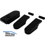 Beschlagsgarnitur Studio Rondo unversperrbar, Alu schwarz matt RAL 9005 (10.101)