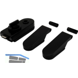 Beschlagsgarnitur Studio Rondo WC, Alu schwarz matt RAL 9005 (10.106)