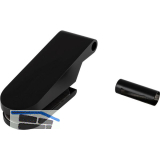 DORMA-Glas T�rband Fl�gelteil Studio Rondo 10.230, Glas 8 mm, schwarz matt