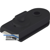 Schloss Studio Rondo WC m.Riegelolive, schwarz matt RAL 9005 (10.206)