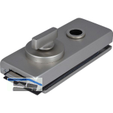 Schloss Studio Classic WC m. Riegelolive, Glas 8 mm, Edelstahl-Effekt (10.006)