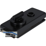 Schloss Studio Classic WC m. Riegelolive,Glas 8 mm,Alu schwarz RAL 9005 (10.006)