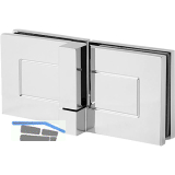 DORMA-Glas Duscht�rband TANORA S2 180� Glas-Glas, links, Messing glanzverchromt