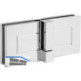 DORMA-Glas Duscht�rband TANORA S2 180� Glas-Glas, rechts, Messing glanzverchromt