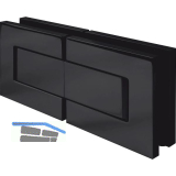 DORMA-Glas Duscht�rband MORANO S1 180� Glas-Glas, Messing schwarz matt RAL 9005