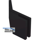 DORMA-Glas Winkelverbinder 135�Glas-Wand MORANO S1,S1XL/TANORA S1,S2,schwarz