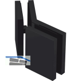 DORMA-Glas Winkelverbinder 135�Glas-Glas MORANO S1,S1XL/TANORA S1,S2,schwarz
