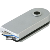 Schloss Studio Rondo unversperrbar, Glas 8 mm, silber eloxiert (10.200)