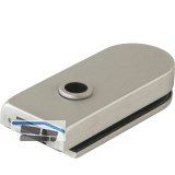 Schloss Studio Rondo unversperrbar, Glas 8 mm, Edelstahl-Effekt (10.201)