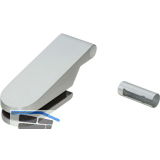 DORMA-Glas T�rband Fl�gelteil Studio Rondo 10.230, Glas 8 mm, silber eloxiert