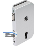 Schloss JUNIOR OFFICE PZ mit Wechsel, rechts, silber eloxiert (11.261)