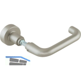 DORMA-Glas Wechselgarnitur 10.316 o. Rosetten, m. Wechselstift, Edelstahl-Effekt