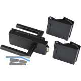 Beschlagsgarnitur Classic, unversperrbar, Aluminium schwarz RAL 9005