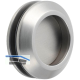 KWS Schiebet�rmuschelpaar 5250 rund, Glasst�rke 8 - 13 mm, Alu silber eloxiert