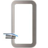 Muschelgriff eckig 120x65mm, selbstklebend, Aluminium Edelstahl-Effekt