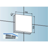 DORMA-Glas Verbindungsbeschlag PT 80, Glas 10 mm, silber eloxiert (03.170)