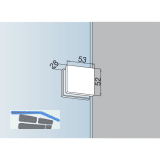 DORMA-Glas Schraubhalterung PT 90, Glasst�rke 10 mm, silber eloxiert (07.021)