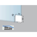 DORMA-Glas Eckhalterung PT 91, silber eloxiert