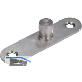 DORMA-Glas Zapfen PT24, � 15 mm, m. Anschraublasche , silber eloxiert (01.123)