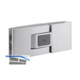 Pendelt�rbeschlag Tensor Glas-Glas, Feststellpunkt 90�,Aluminium silber eloxiert