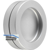 Schiebet�rmuschelpaar selbstklebend, � 65mm, Aluminium silber eloxiert