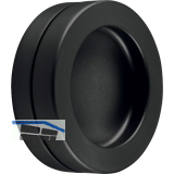 Schiebet�rmuschelpaar selbstklebend, � 65mm, Aluminium schwarz matt