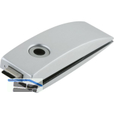 Schloss Studio Arcos unversperrbar, Glas 8 mm, silber eloxiert (24.201)