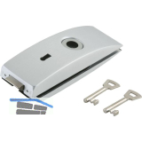 Schloss Studio Arcos BB m. 2 Schl�sseln, Glas 8 mm, silber eloxiert (24.203)