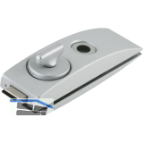 Schloss Studio Arcos WC m. Riegelolive, Glas 8 mm, silber eloxiert (24.206)