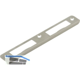 Winkelschlie�blech 11.313, Falztiefe 24 mm, Messing vernickelt matt