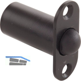 T�rschnapper mit Rundfalle, Kunststoff schwarz (12.305)