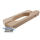 DORMAKABA Saunabeschlag-Holzgriffset Abachi-Holz (13.005)