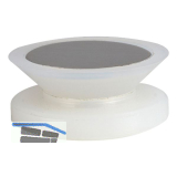 Glaspunkthalter Mini, 20 mm,6 - 8 mm Glas,Kunststoff transparent/Kappe Edelstahl