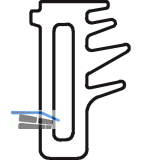 DORMA-Glas Muto 80/150 Dichtungsprofil f�r Seitenteil Glas 8-10mm Gummi schwarz