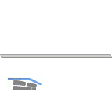 DORMA-Glas Muto 80/150 Zwischenlage Seitenteilprofil 0,5x15x1500 selbstklebend
