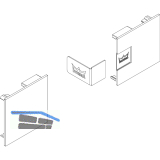 DORMA-Glas Muto 80 Abdeckkappen Wand-/Deckenmontage Aluminium silber eloxiert