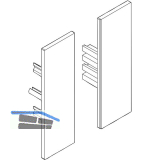 DORMA-Glas Muto 80 Abdeckkappen Seitenteilprofil Edelstahl-Effekt