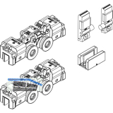 DORMA-Glas Muto 150 Beschlagset Glas 8-13,5 mm ohne Laufschiene silber