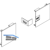 DORMA-Glas Muto 150 Abdeckkappen Wand-/Deckenmontage Aluminium silber eloxiert