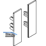 DORMA-Glas Muto 150 Abdeckkappen Seitenteilprofil Edelstahl-Effekt