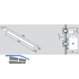 DORMAKABA Oberlichtbefestigung Gleitschiene TS 92, silber