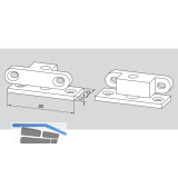 DORMA-Glas Bodenlager 01.137 f�r Feuchtr�ume, Kunststoff