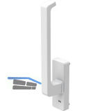 GU-966 Getriebe-Drehgriff DIRIGENT, Aussperrsicherung, wei�, links