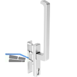 GU-966 PSK mZ Drehgriffgarnitur DIRIGENT innen, mit PZ, silber